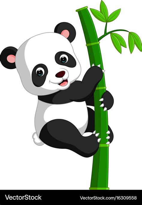 Cute panda cartoon Royalty Free Vector Image - VectorStock