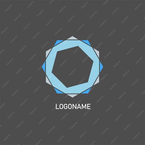 Premium Vector | Blue hexagon logo