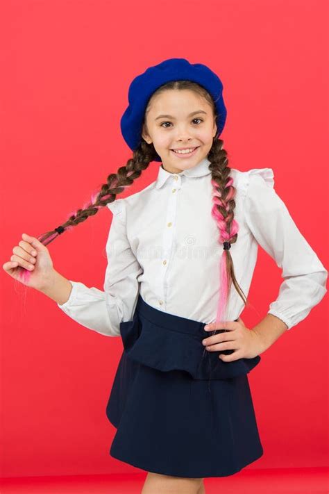 Do You Speak French. School Fashion Concept. Schoolgirl Wear Formal ...