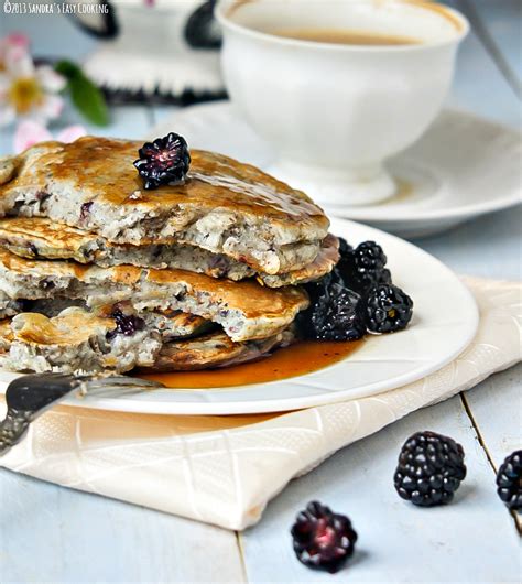 Blackberry Flax Pancakes - Sandra's Easy Cooking