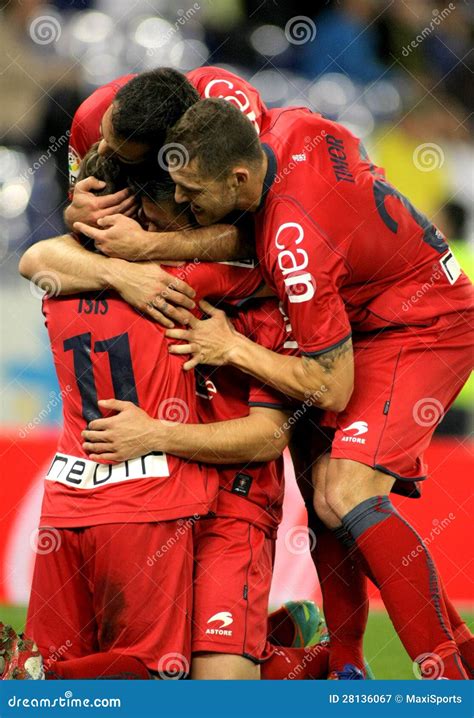 Osasuna Players Celebrating Goal Editorial Photography - Image of enjoy ...