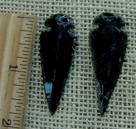 Obsidian Arrowheads Spearheads