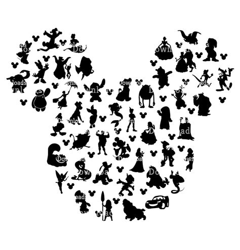 Disney Characters Silhouette Svg Disney Silhouette Svg | Images and Photos finder