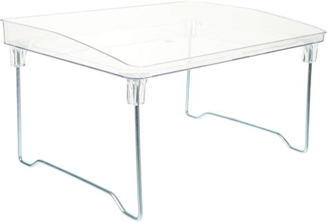 Amazon.com: BESTonZON Clear Laptop Desk for Bed Acrylic Bed Tray Bed Desk Table Folding ...