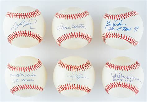 Baseball Hall of Fame Pitchers (6) Signed Baseballs | RR Auction