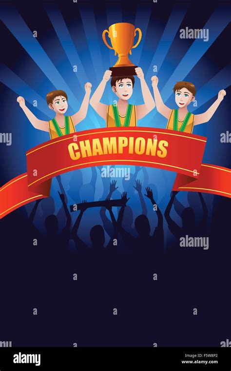 A vector illustration of champions poster design Stock Vector Image ...