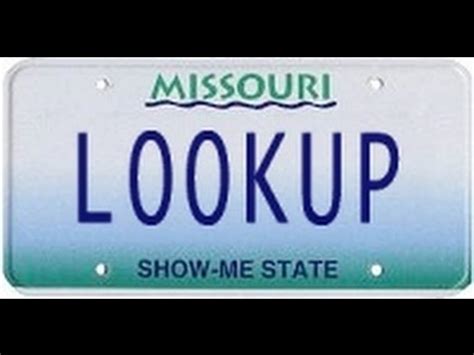 Missouri License Plate Lookup - YouTube