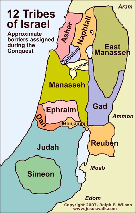 approximate territories of the 12 tribes | Bible mapping, Bible study ...