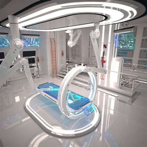 3d futuristic laboratory interior scene model in 2020 | Futuristic technology, Laboratory design ...