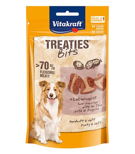 Vitakraft Treaties Bits Liverwurst Sausage 120g Dog Treats - Pet ...