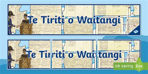 Te Tiriti o Waitangi Banner | Treaty of Waitangi NZ - Twinkl