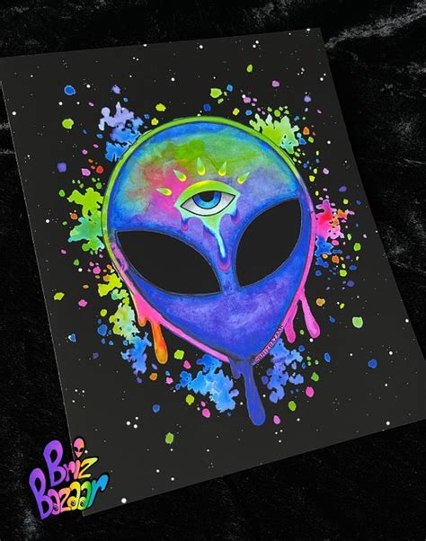 Art Print of Trip Alien / Alien Art / Psychedelic Alien / - Etsy Australia