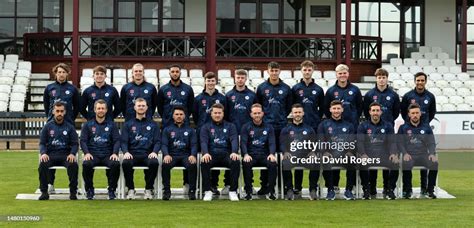 The players of Northamptonshire County Cricket Club pose for a team ...