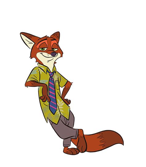 Disney Zootopia Cool Fox Nick Wilde Leaning Sticker by Derryu Viole ...