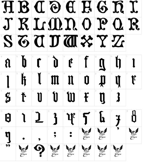 Old German Font Alphabet