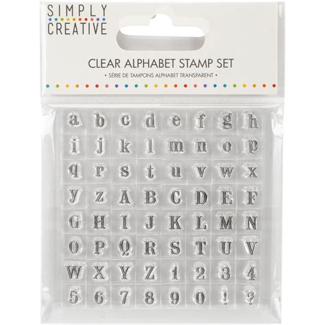 Simply Creative Clear Stamps, Serif Alphabet - Walmart.com