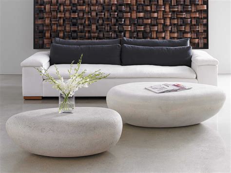 Phillips Collection River Stone Roman 42'' Wide Oval Coffee Table ...