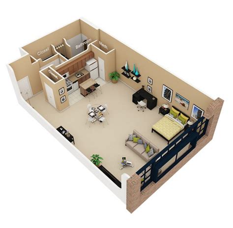 15 Studio Loft Apartment Floor Plans For Home Design