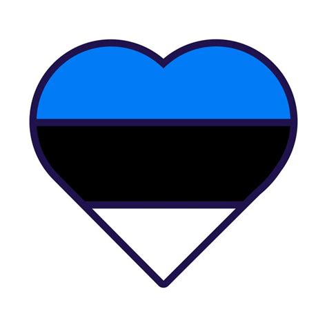 Premium Vector | Patriot heart in national Estonia flag colors Festive ...