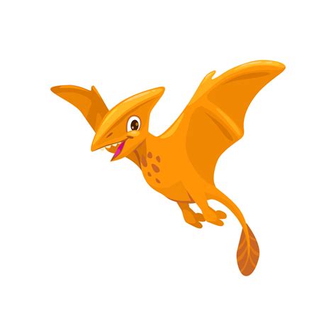 Cartoon pterodactyl dinosaur character, cute dino 15600393 Vector Art at Vecteezy