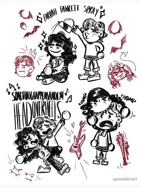 "Steve Harrington and Eddie Munson doodles" Poster for Sale by serotonin-art | Redbubble