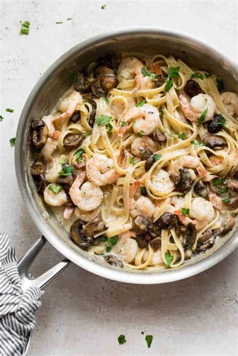 Creamy Shrimp and Mushroom Pasta - GetSlimThin