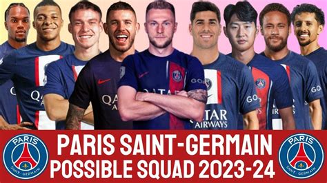 Paris Sanit-Germain Possible Squad 2023-24 With Milan Skiniar | PSG | LIGUE 1 - YouTube