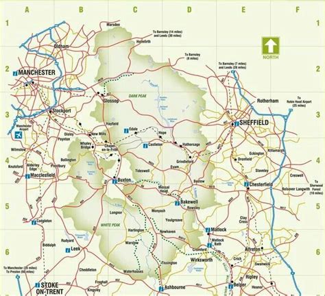 Peak District map.