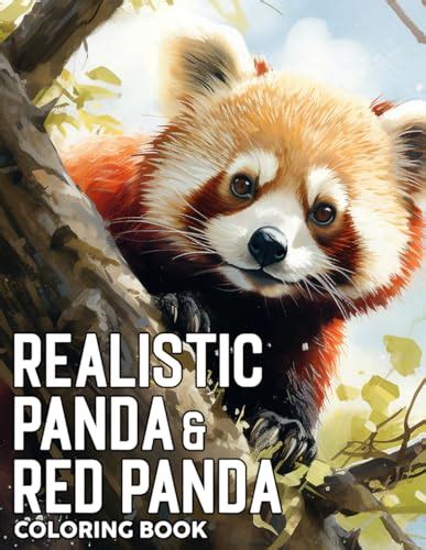 Realistic Panda & Red Panda Coloring Book: Adorable Animals Coloring ...