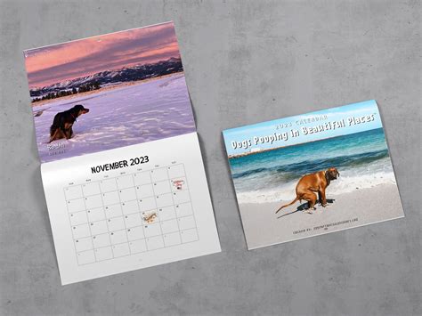 Dogs Pooping In Beautiful Places 2023 Calendar Funny Wall | lupon.gov.ph