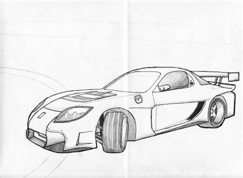 Mazda Rx7 Drawing at GetDrawings | Free download