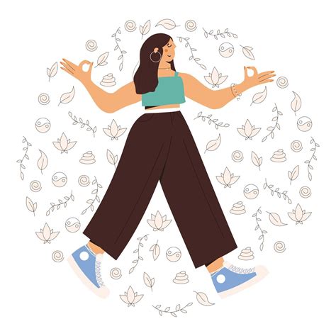 Mindful walking meditation 2535003 Vector Art at Vecteezy