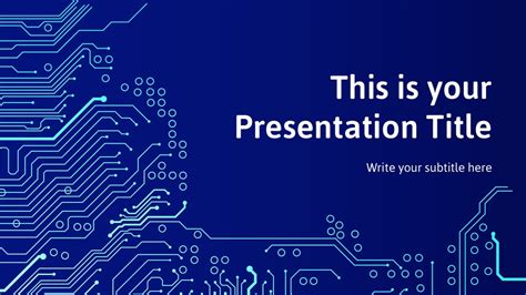 Free Circuit Board Theme Powerpoint Template - DesignHooks