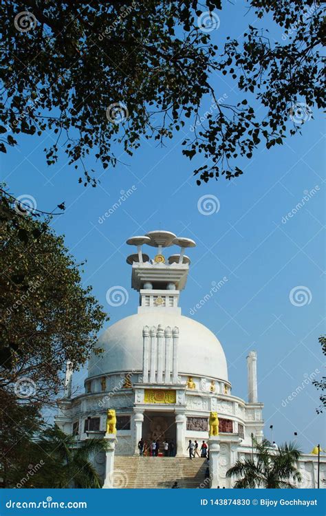 Front View of Dhauli Temple Editorial Image - Image of lion, ashok: 143874830