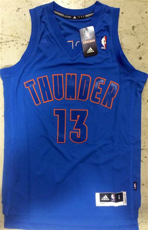 Adidas Swingman NBA Jersey Oklahoma City Thunder James Harden Blue X ...