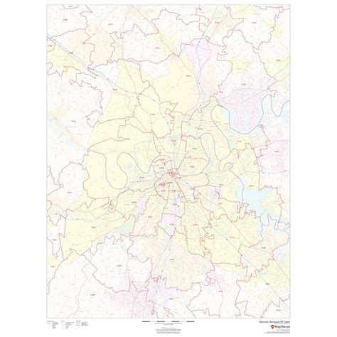 Printable Nashville Zip Code Map