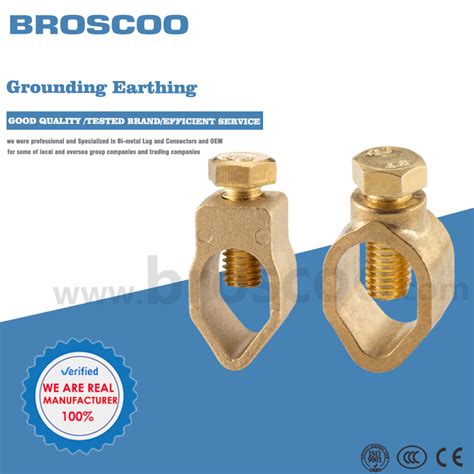 Big Size 25mm Cable Grounding Clamp Brass Ground Wire Clamp - Earth Rod and Ground Rod