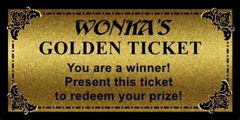 Willy Wonka Golden Ticket