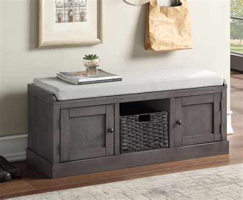 Triple Tree Storage Bench, Grey - Walmart.com