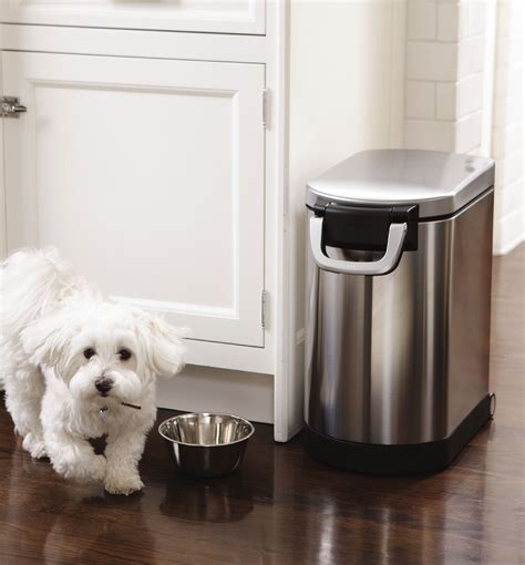 simplehuman medium stainless steel pet food can | Pet food container, Pet food storage, Food ...