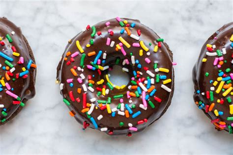 Gluten-Free Baked Chocolate Sprinkle Donuts - Dairy-Free and Vegan