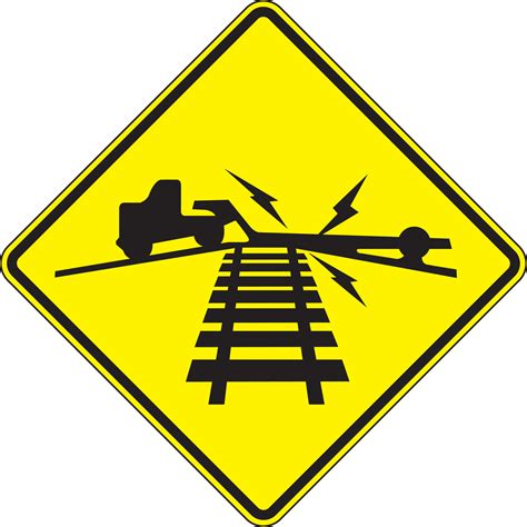 Low Ground Clearance Grade Crossing Rail Sign FRW679