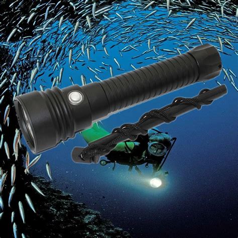 XHP70 Cree LED Underwater Flashlight Waterproof Diving Flashlight Dive Torch White/Warm White ...