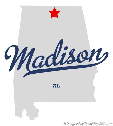 Map of Madison, AL, Alabama