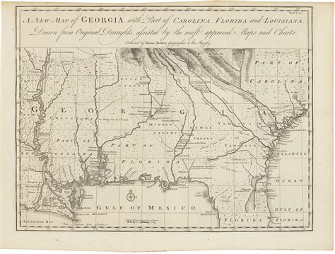 The first large-scale map of the Georgia Colony - Rare & Antique Maps