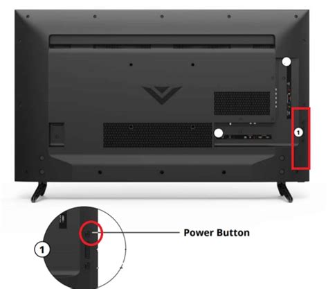 Where is the power button on a Vizio TV? | TVsBook