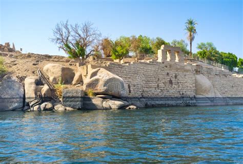 The Nilometer stock image. Image of egypt, hill, aswan - 48371259