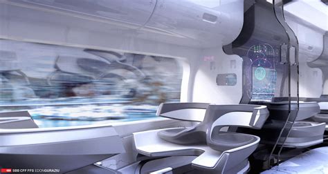 Futuristic Train Interior Design by EdonGuraziu on DeviantArt