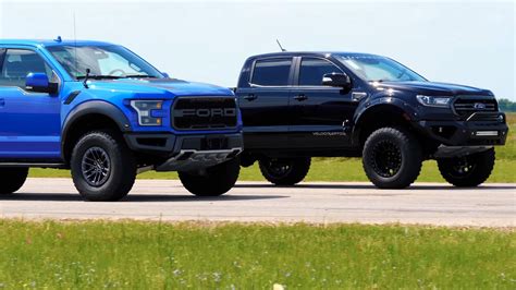 Watch the Hennessey VelociRaptor Ranger Race a Stock Ford F-150 Raptor