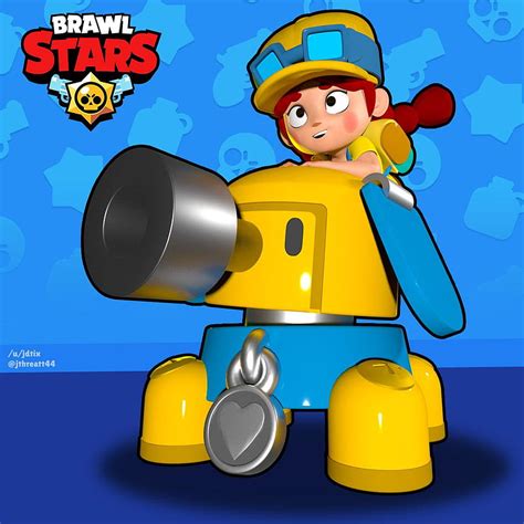 I 3D Modeled Jessie and made a thingie (MIC) : Brawlstars, Bull Brawl ...